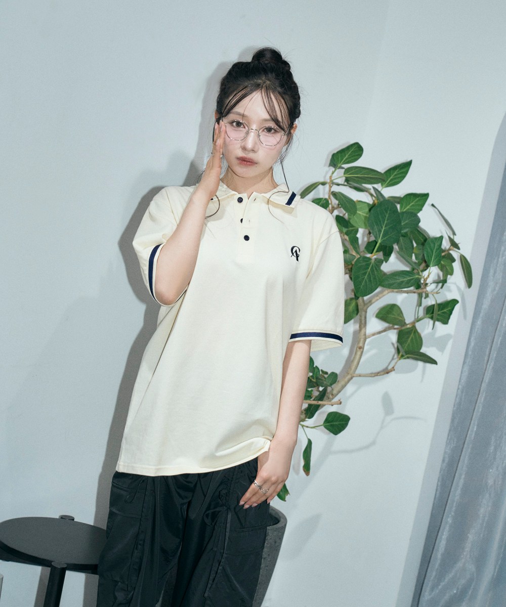 UNISEX ポロラインT