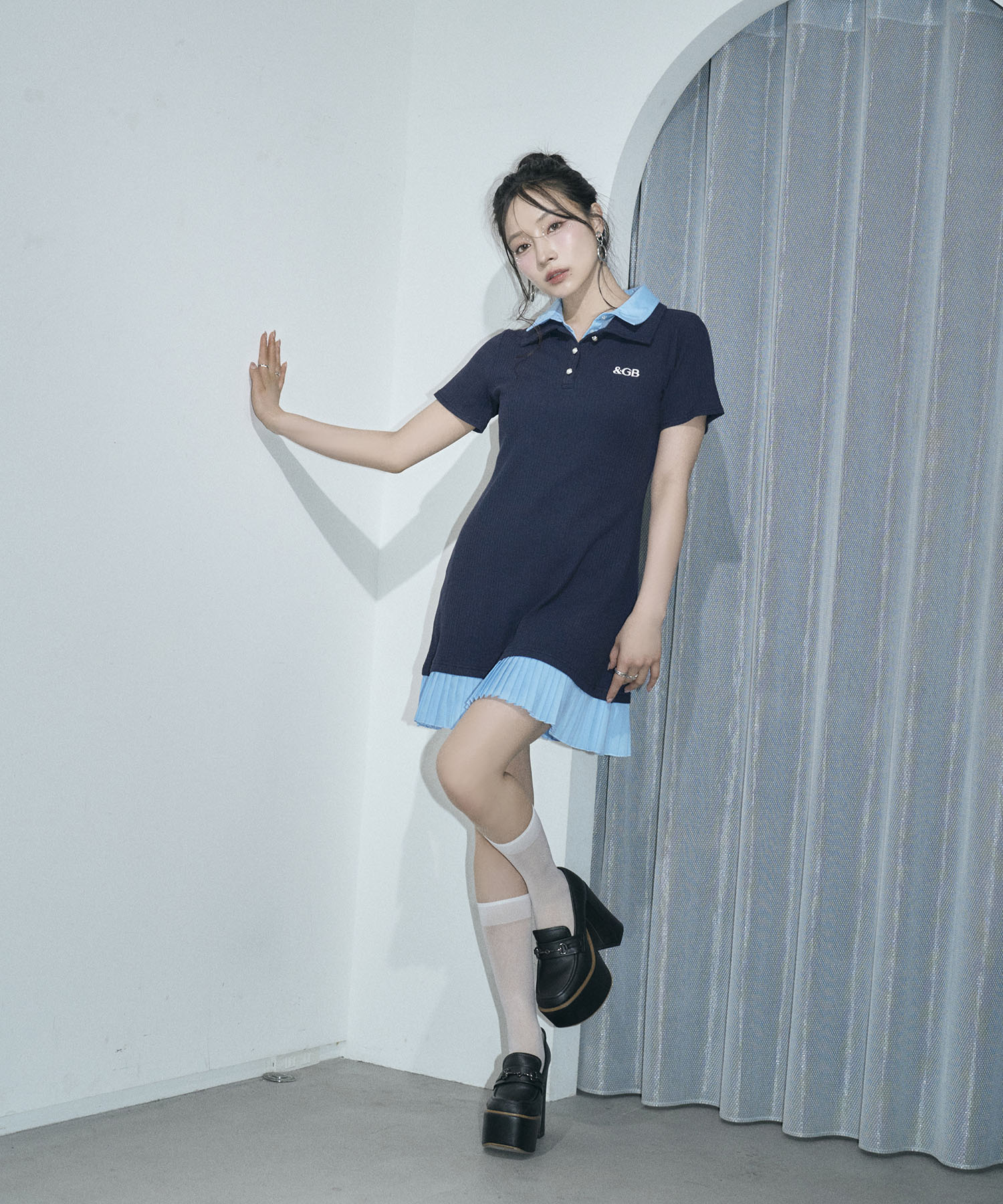 シャツドッキングポロミニワンピ