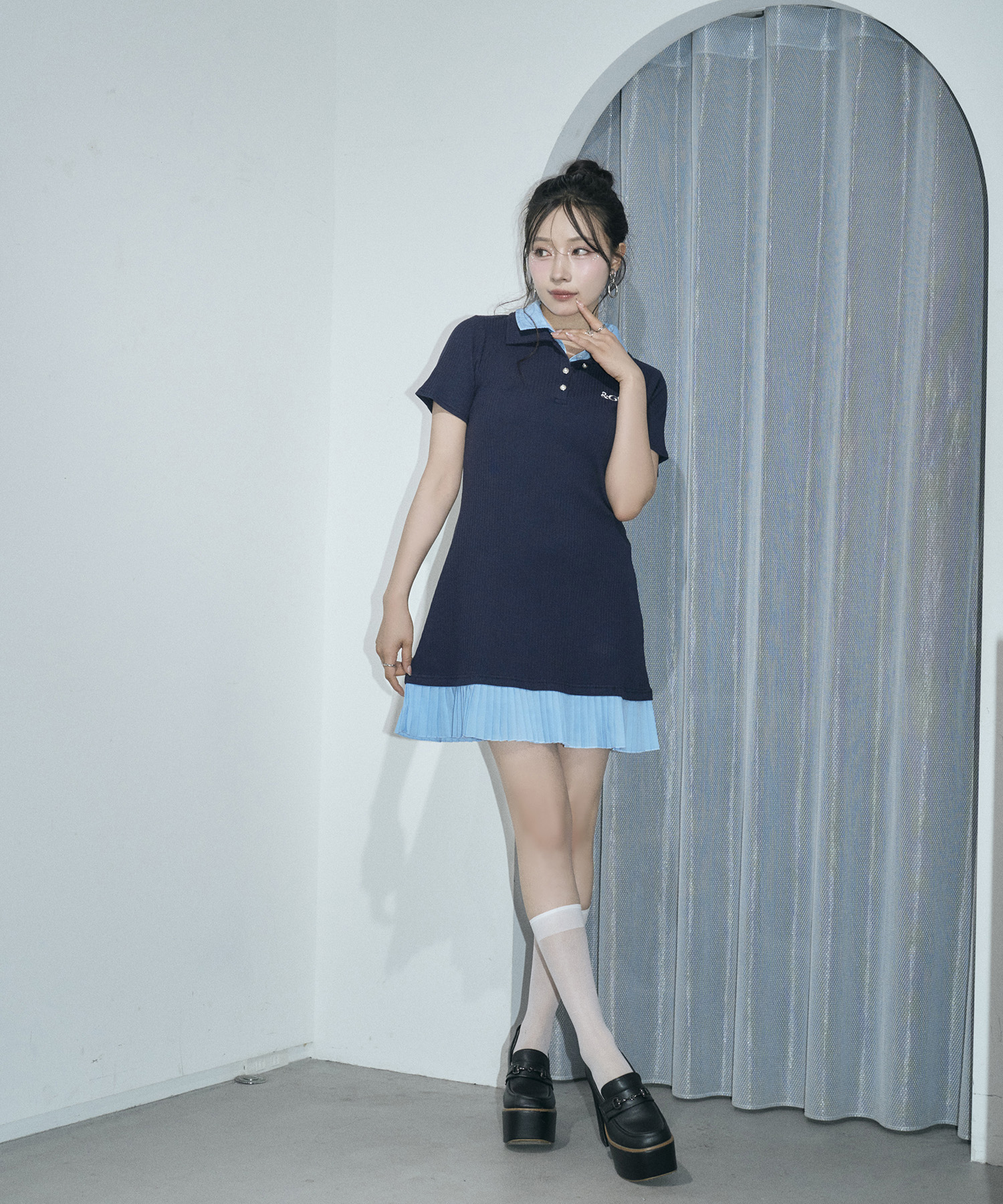 シャツドッキングポロミニワンピ