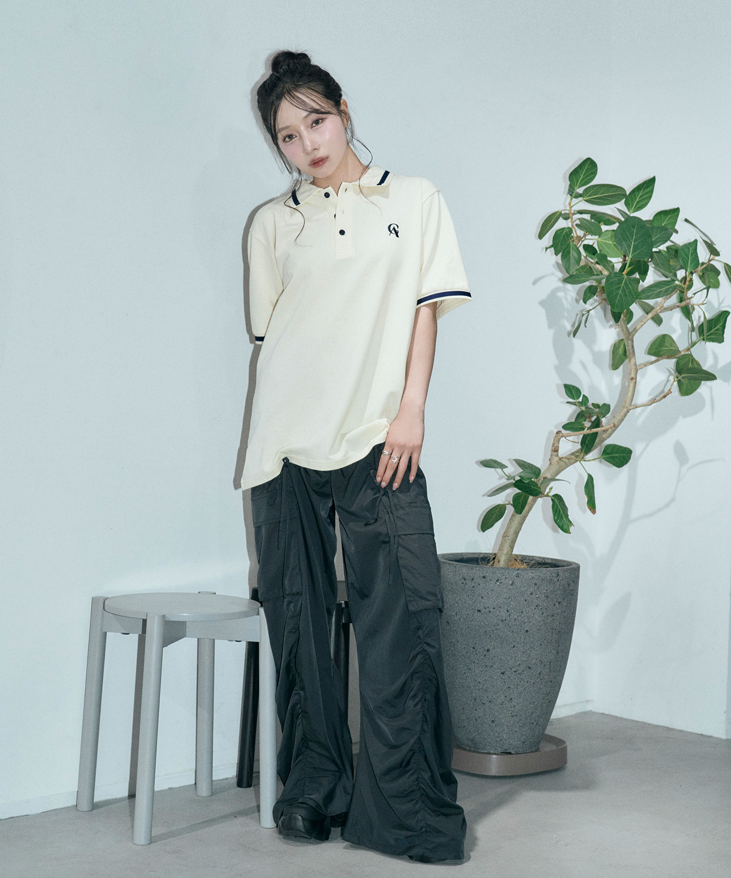 ギャザーリボンカーゴパンツ