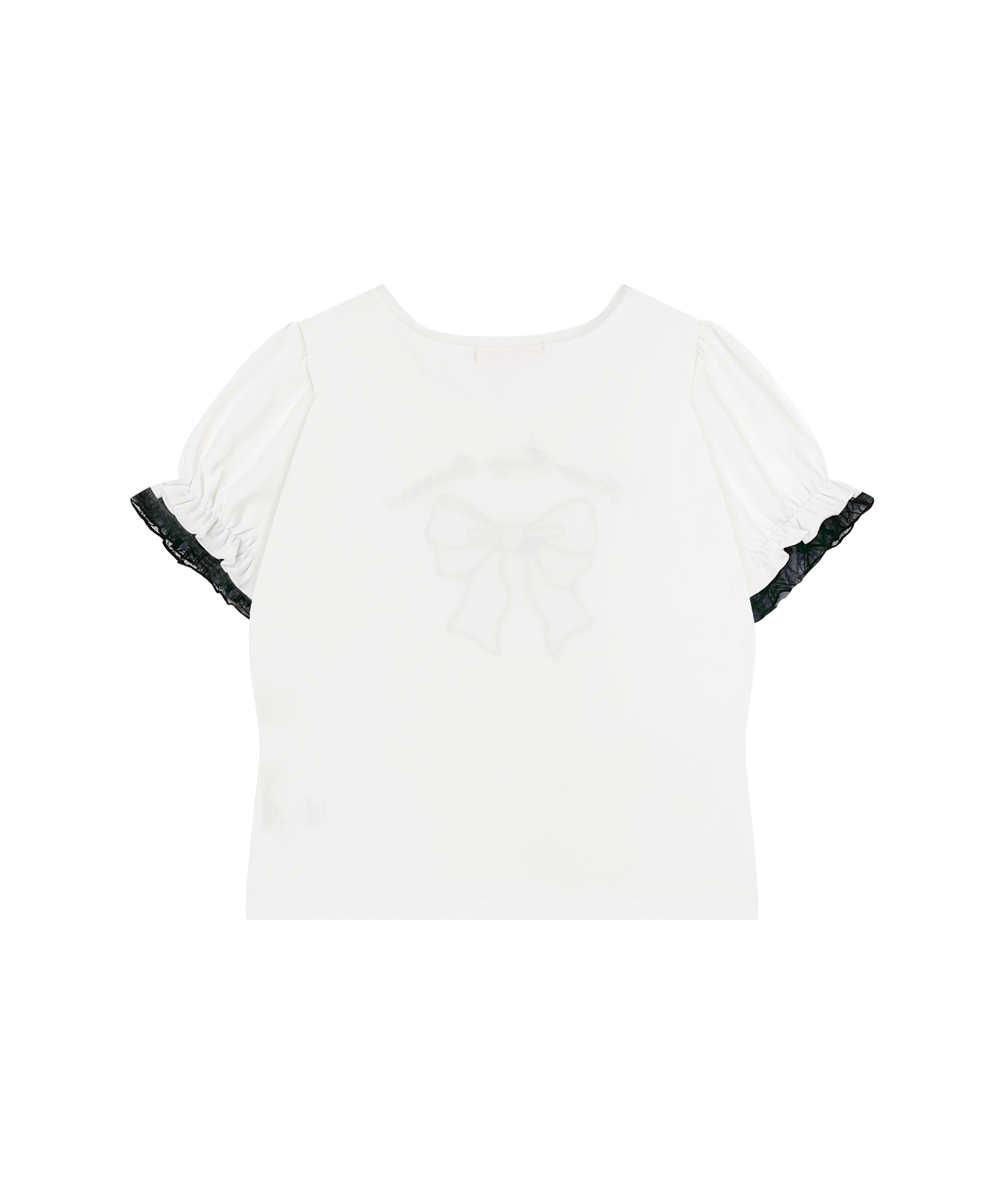 レースリボンAPパフスリーブTシャツ