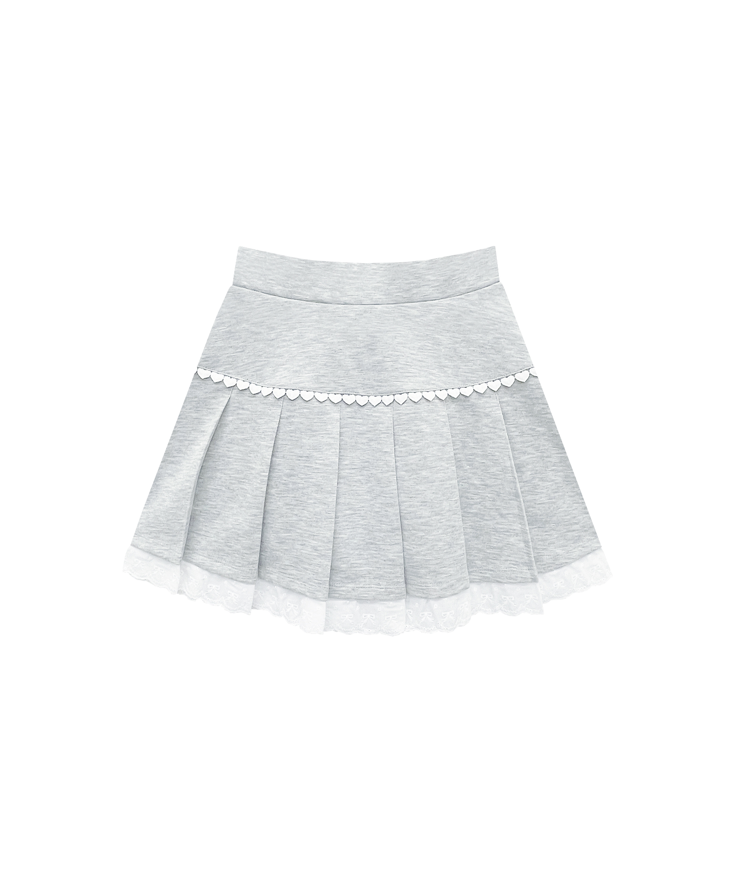 コットンレースハーフジップセット