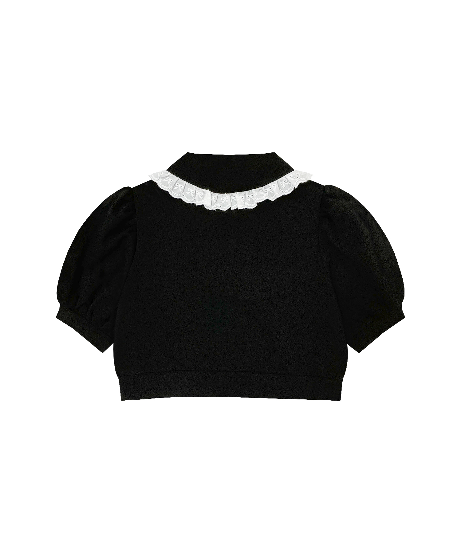 コットンレースハーフジップセット