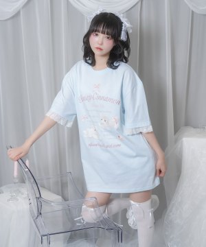 cake cat フリルTシャツ