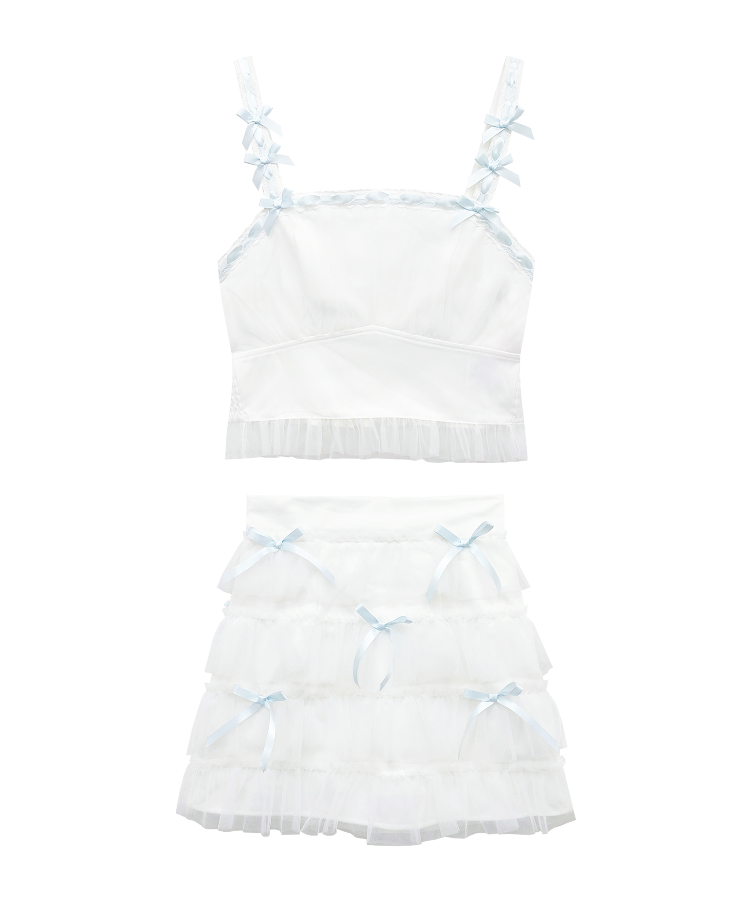 チュールリボンビスチェセット