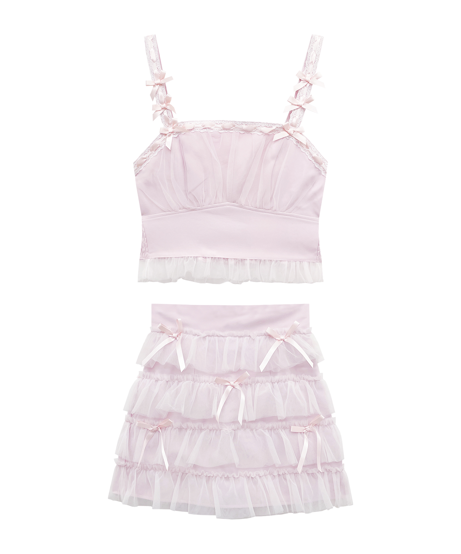 チュールリボンビスチェセット