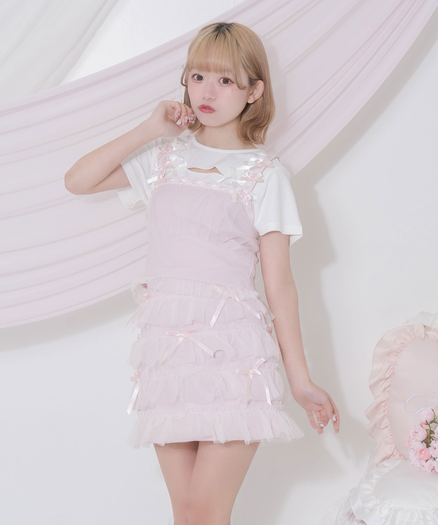 チュールリボンビスチェセット