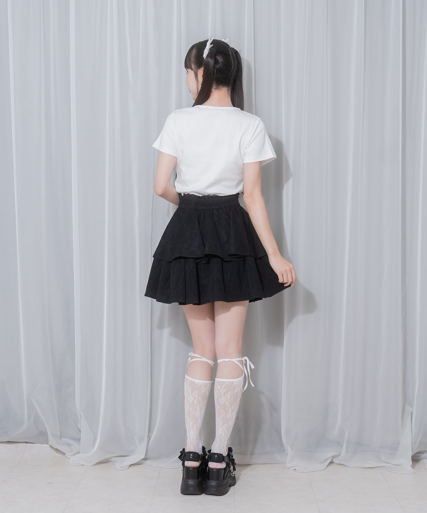 リボンレーススカート index スカート リボンレースタイトスカート「洗濯機洗い可