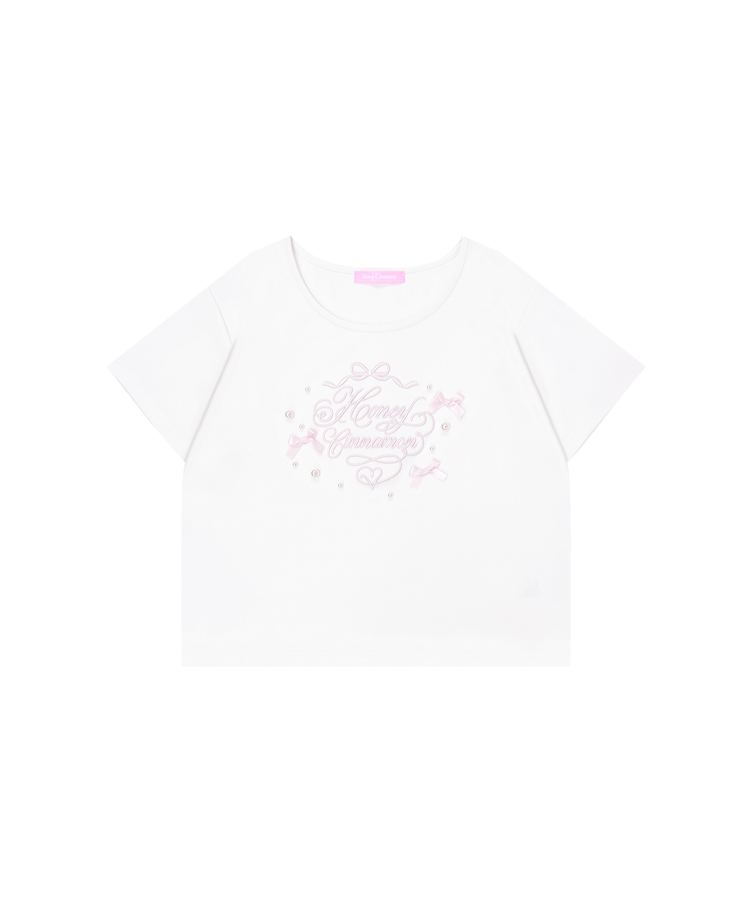 tシャツ ロゴ刺繍リボンパールTシャツ レディース ロゴ刺繍リボンパールTシャツ – BUNNY APARTMENT