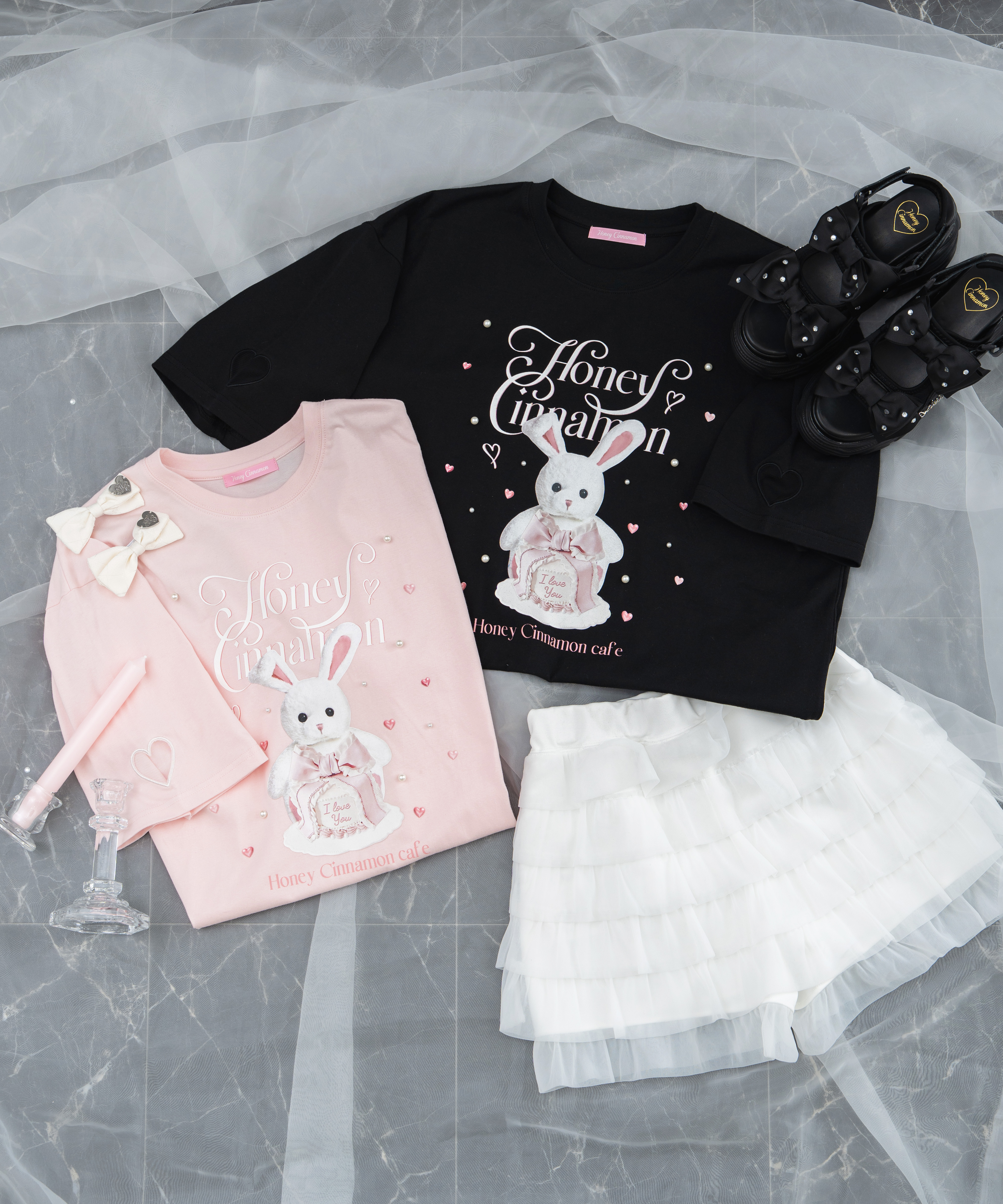 リボンケーキハニーちゃんTシャツ – BUNNY APARTMENT