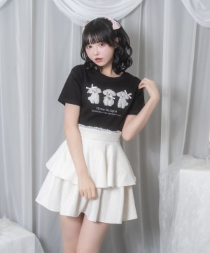 プードルアップリケTシャツ