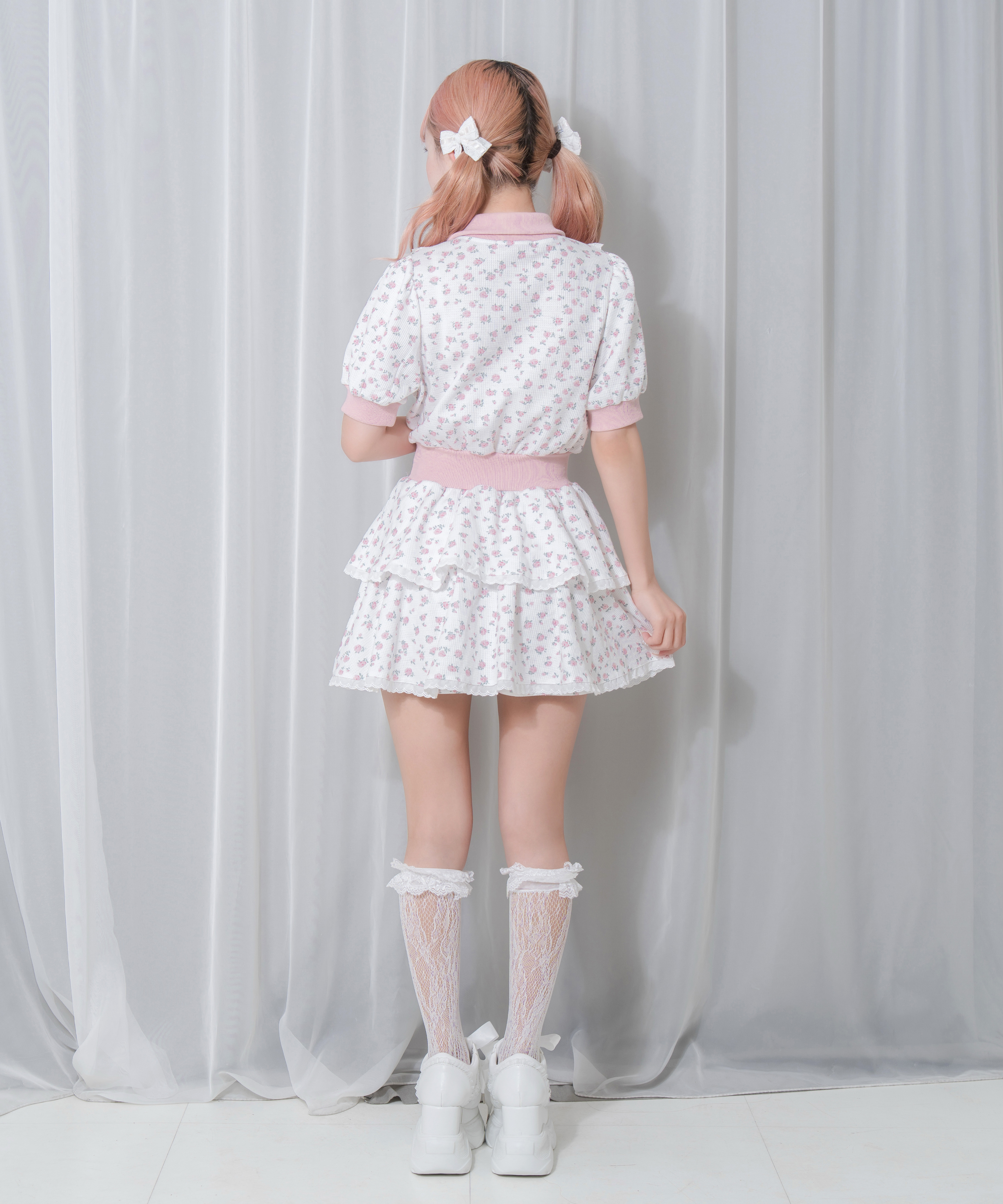Honey Cinnamon 花柄ハーフジップワンピース 花柄ハーフジップワンピース – BUNNY APARTMENT