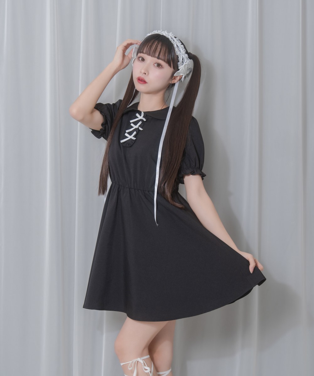 シアーエプロンセットワンピース
