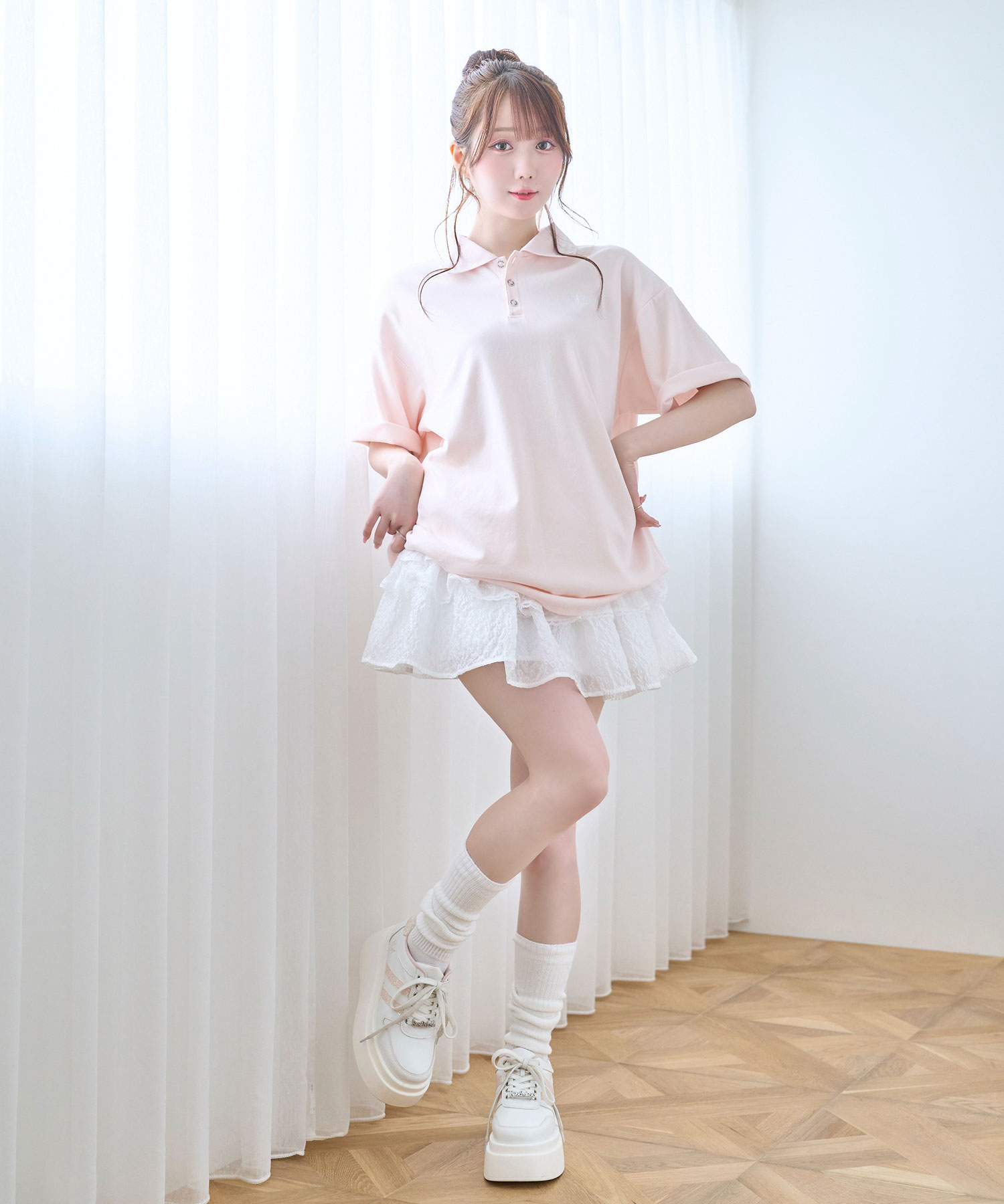 jacquard tiered mini skirt pants