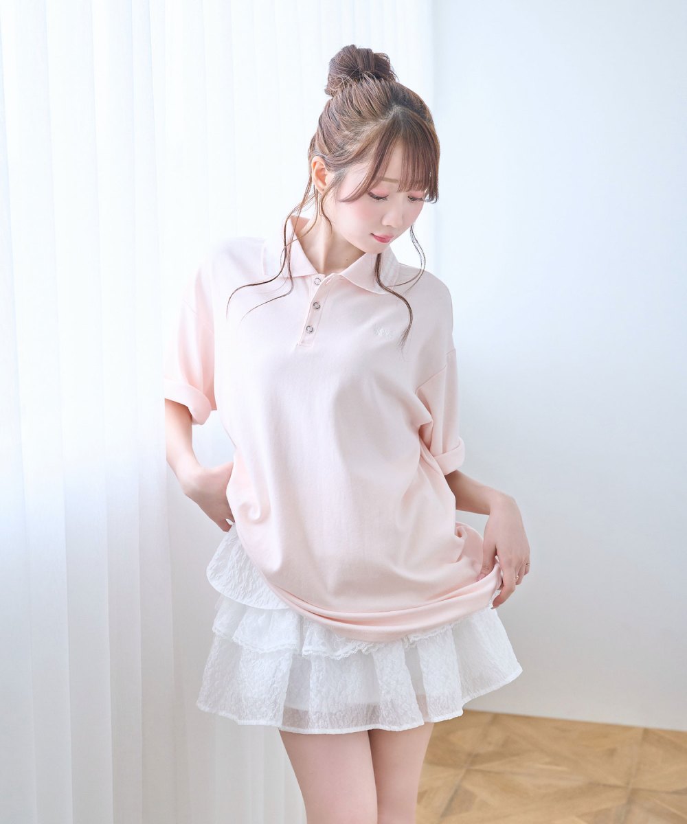 jacquard tiered mini skirt pants