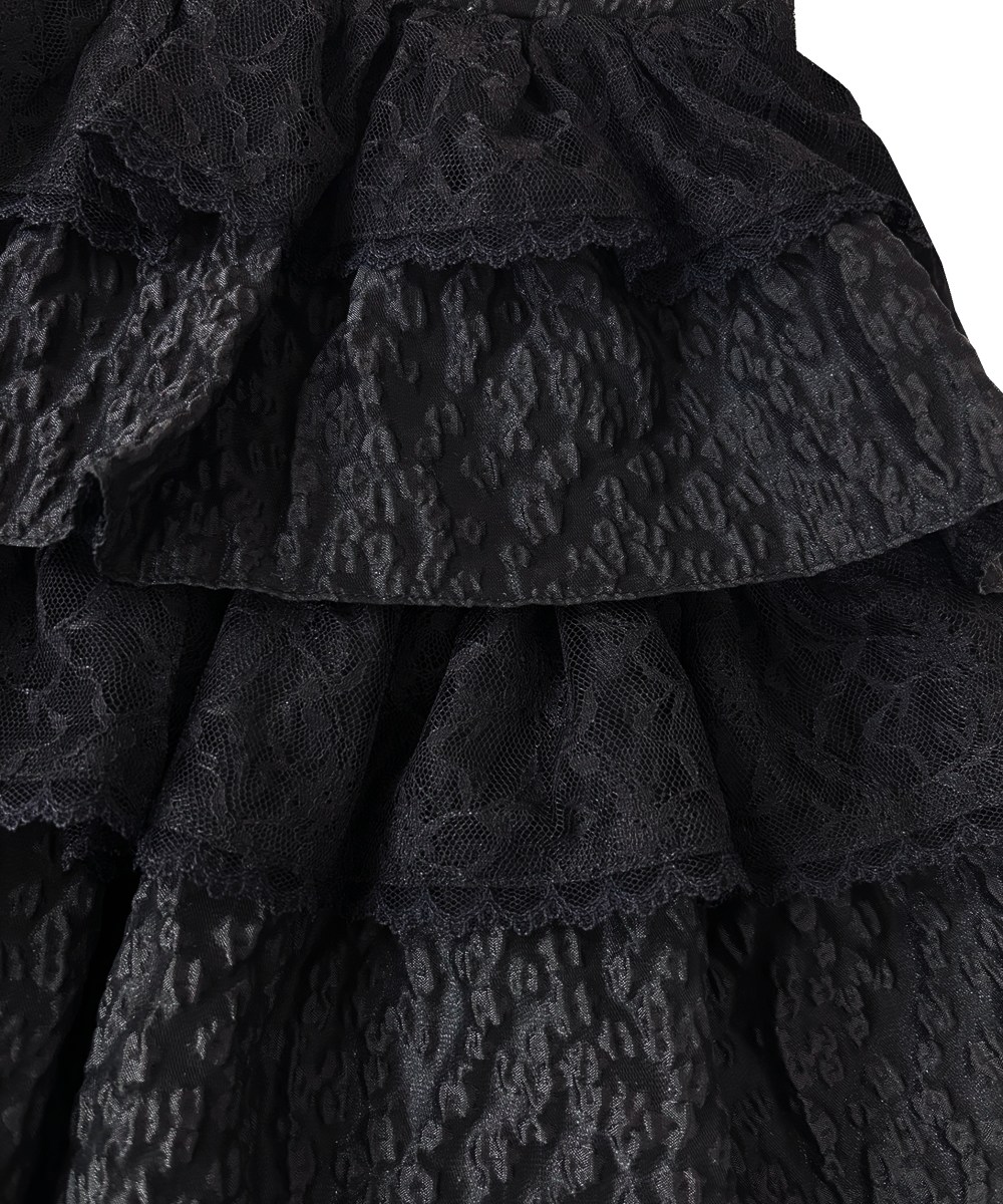 jacquard tiered mini skirt pants