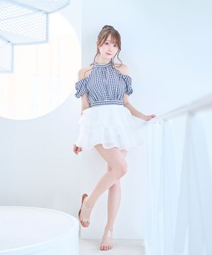 jacquard tiered mini skirt pants