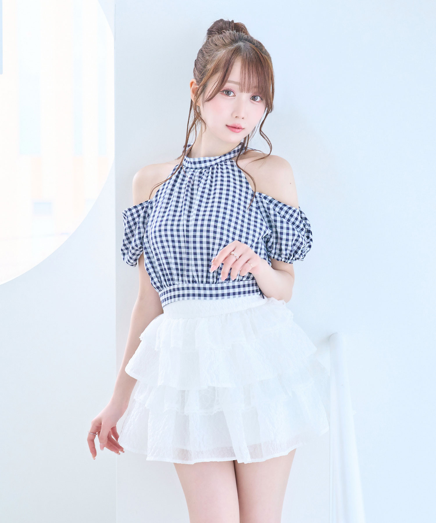 ファッション雑貨 mimime Tiny】胸元開き角襟セットアップ – レディースファッション通販