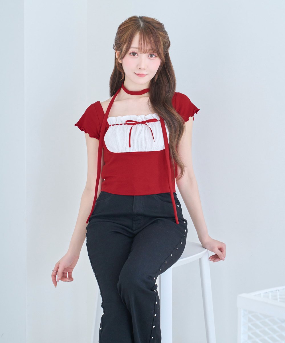 bust design tops with stole