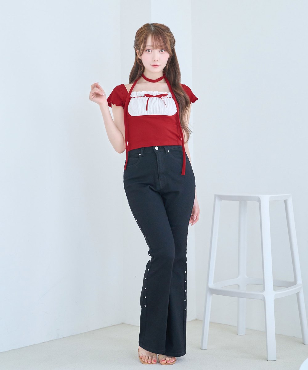 bust design tops with stole