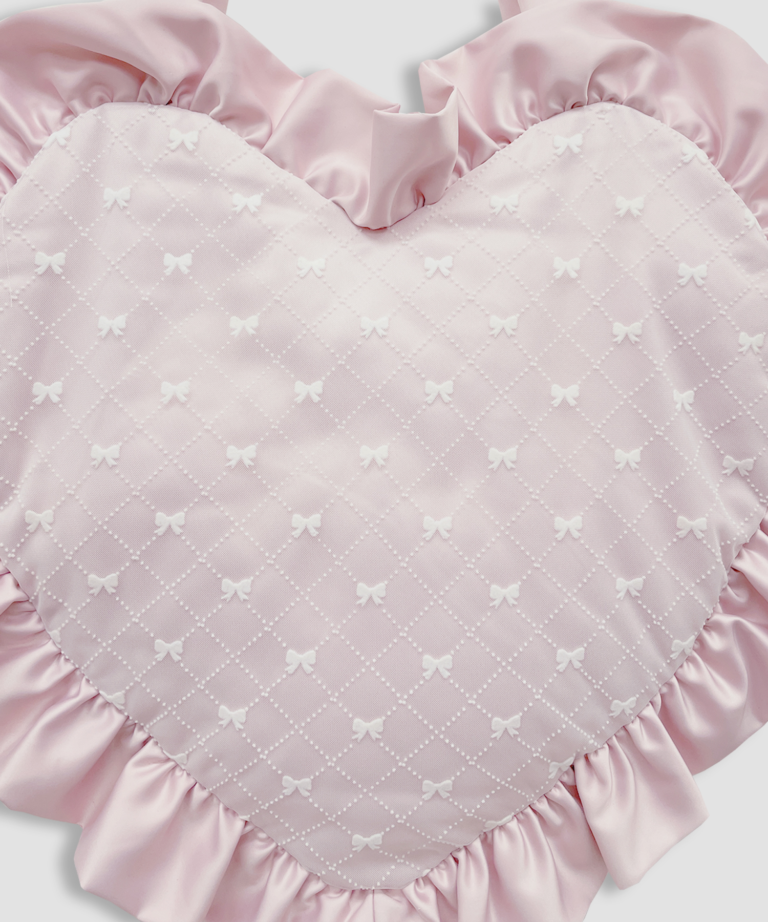 ハンドルリボンフロッキーハートバッグ