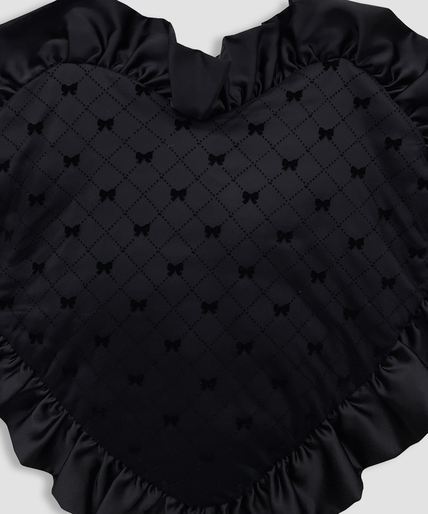 ハンドルリボンフロッキーハートバッグ