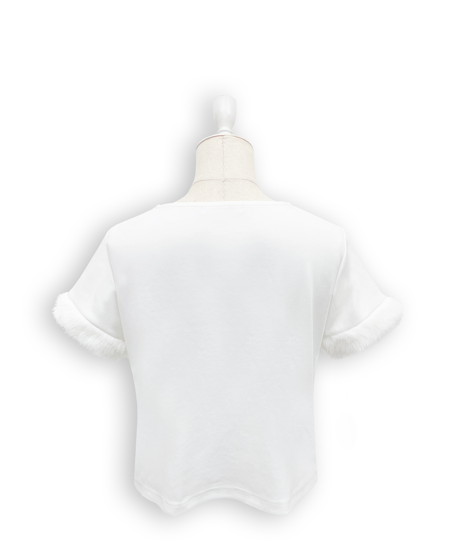 エコファー付きラインストーンTシャツ