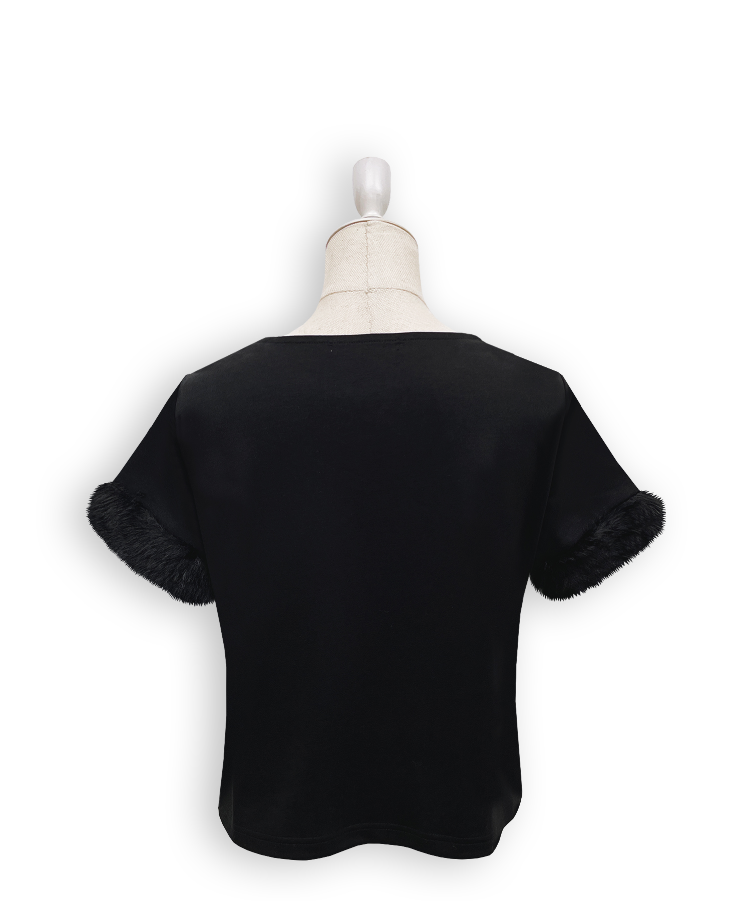 エコファー付きラインストーンTシャツ