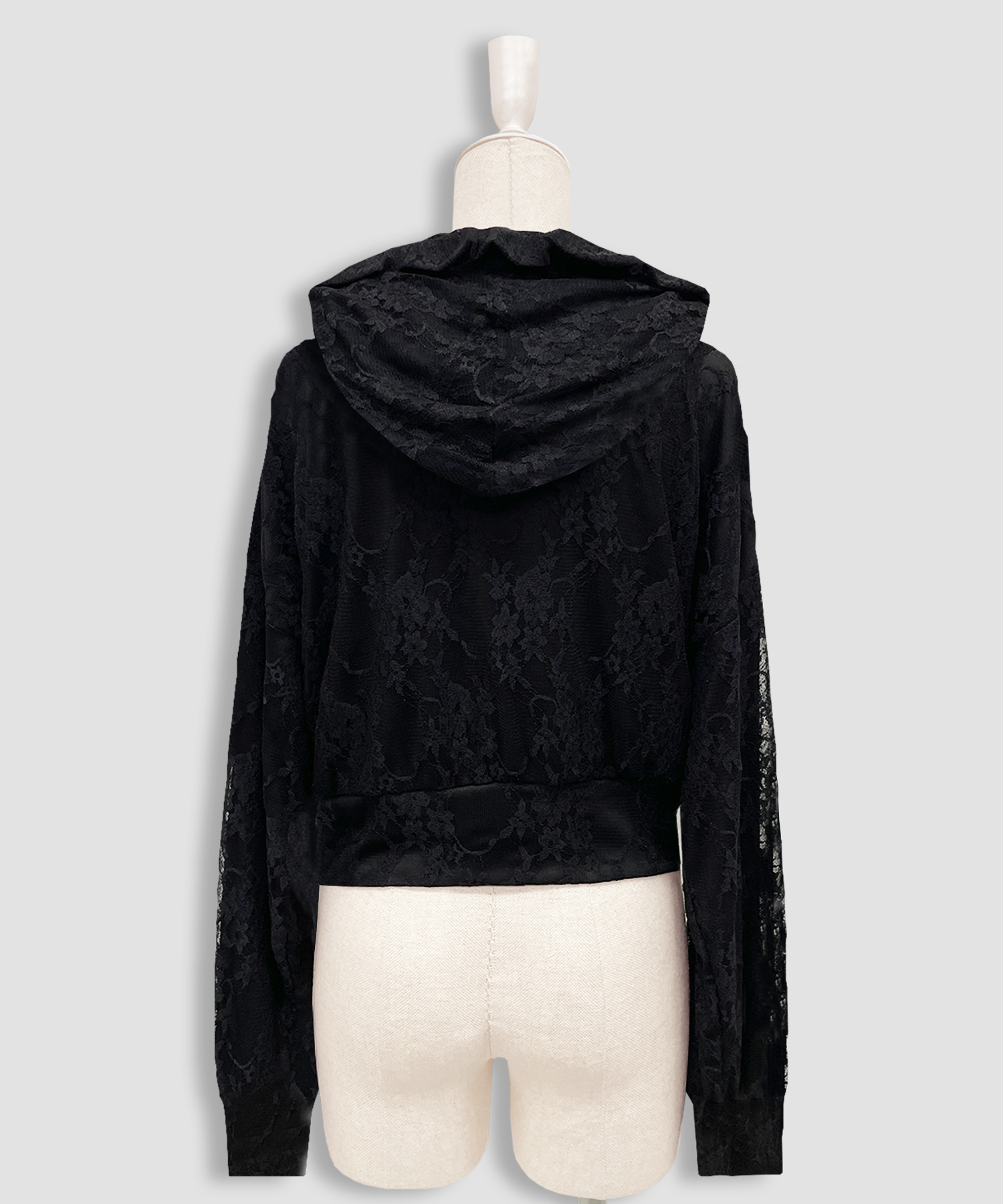 リボンチャームレースパーカー