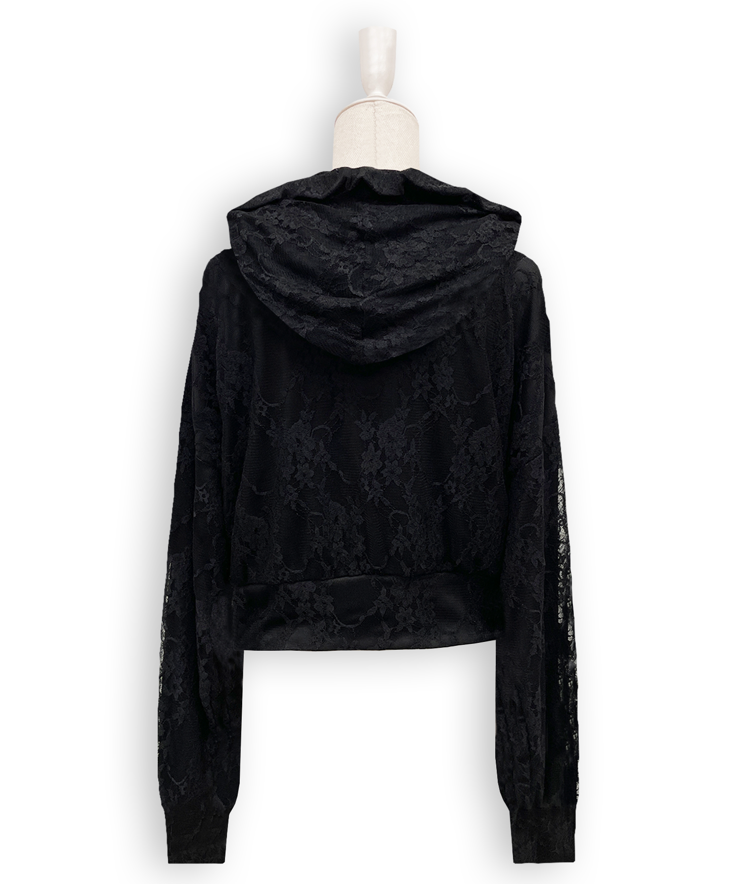 リボンチャームレースパーカー