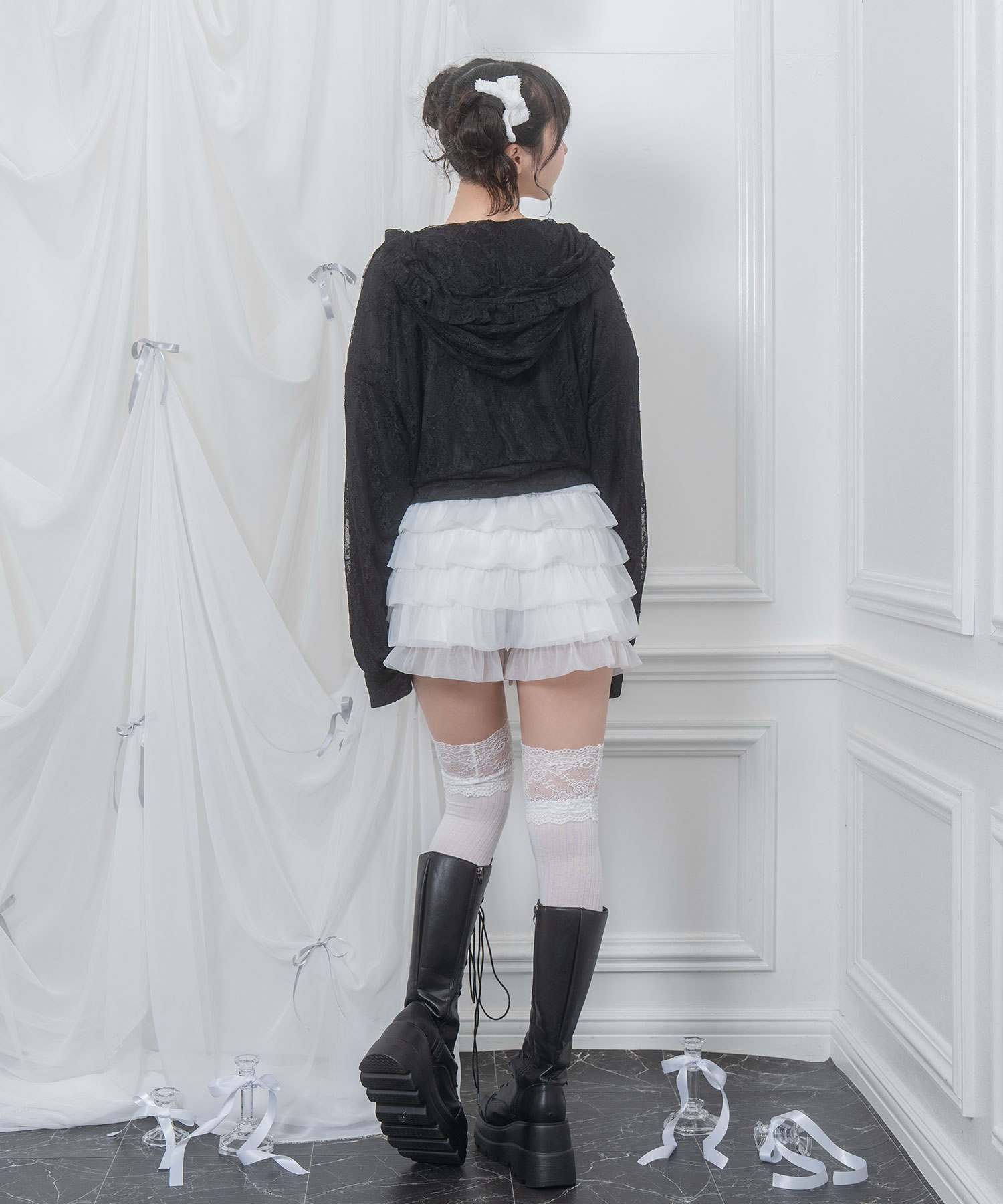 パーカー リボンチャームレースパーカー レディース リボンチャームレースパーカー – BUNNY APARTMENT