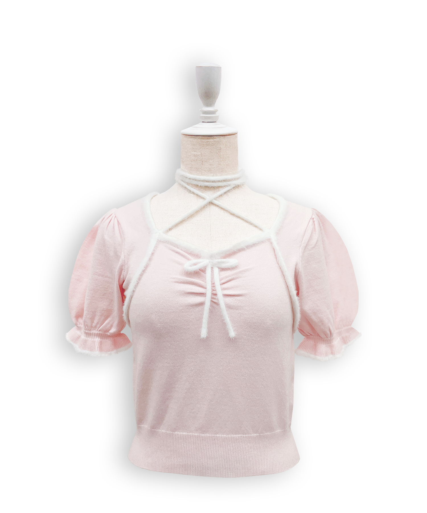 ポイントシャギー配色ニット