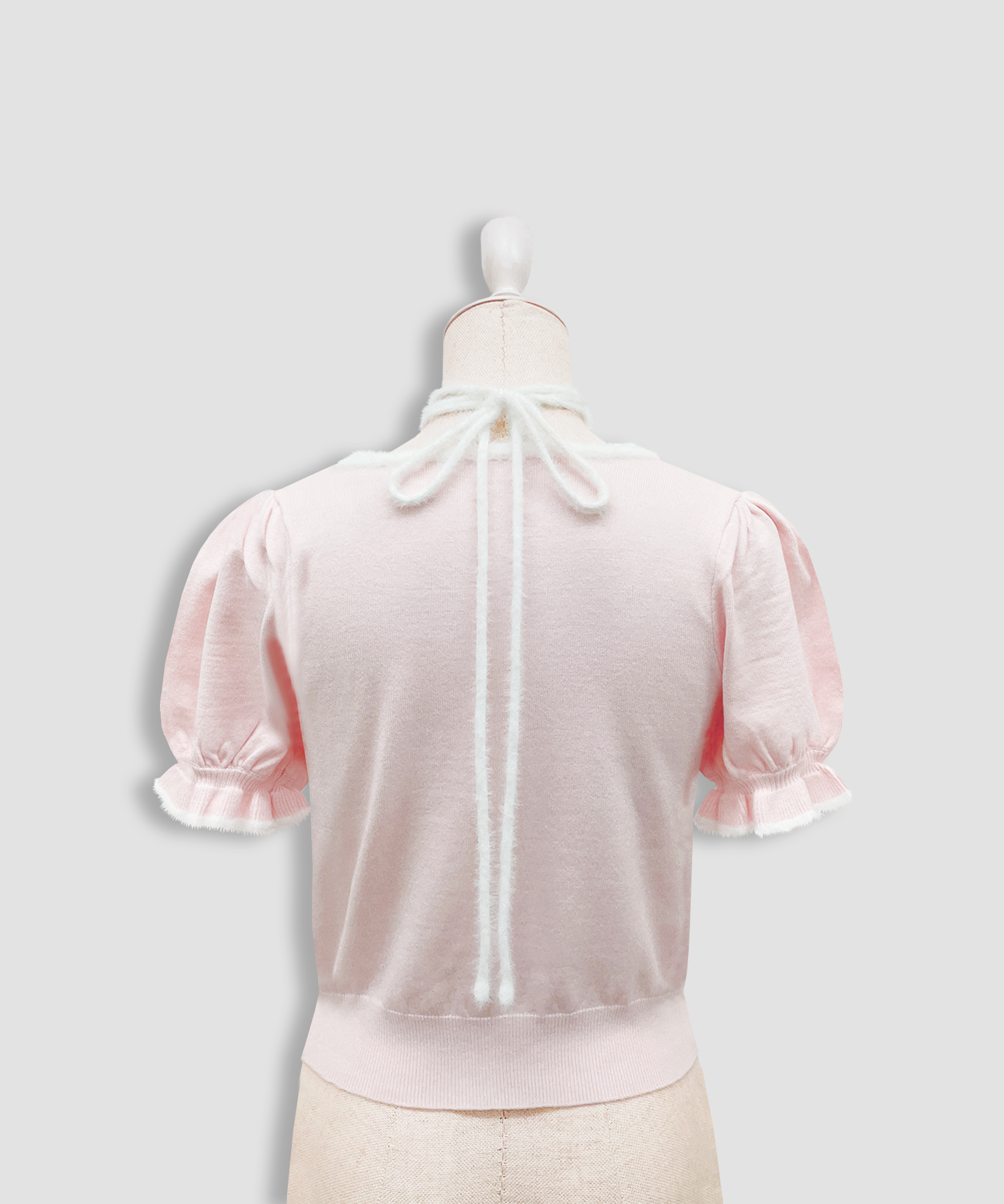 ポイントシャギー配色ニット