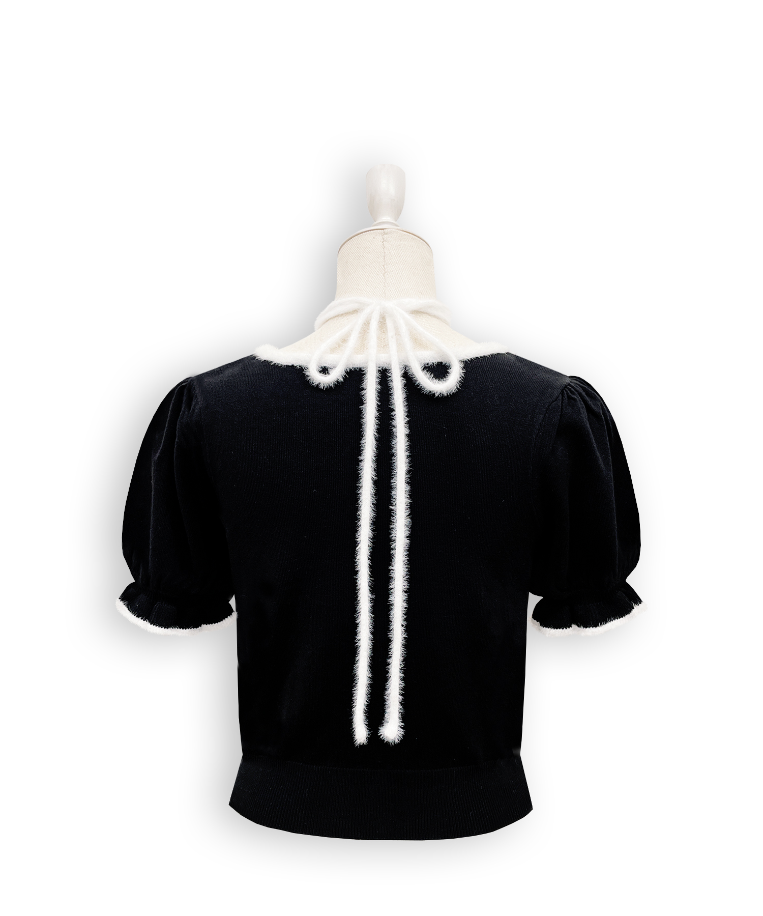 ポイントシャギー配色ニット