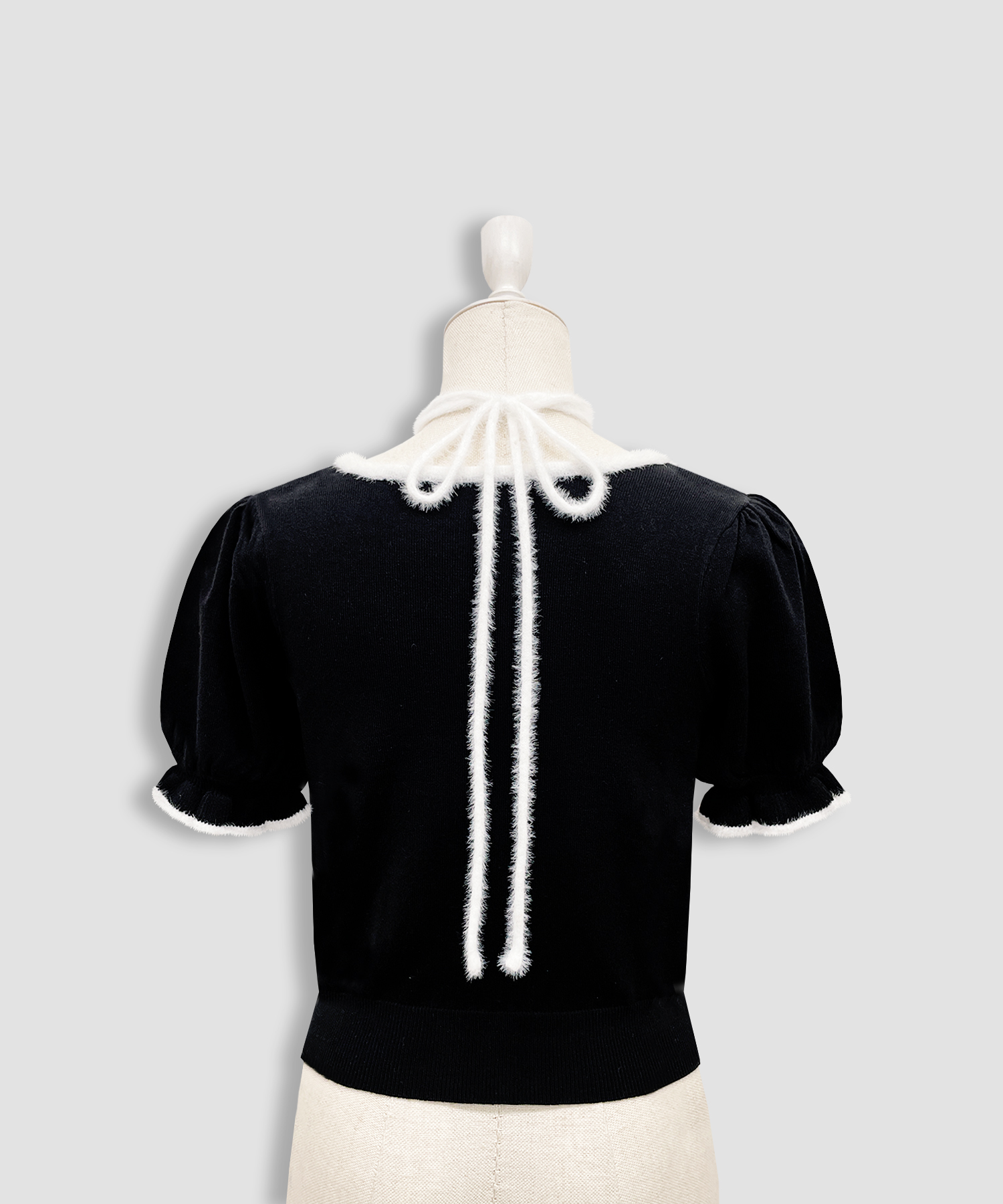 ポイントシャギー配色ニット