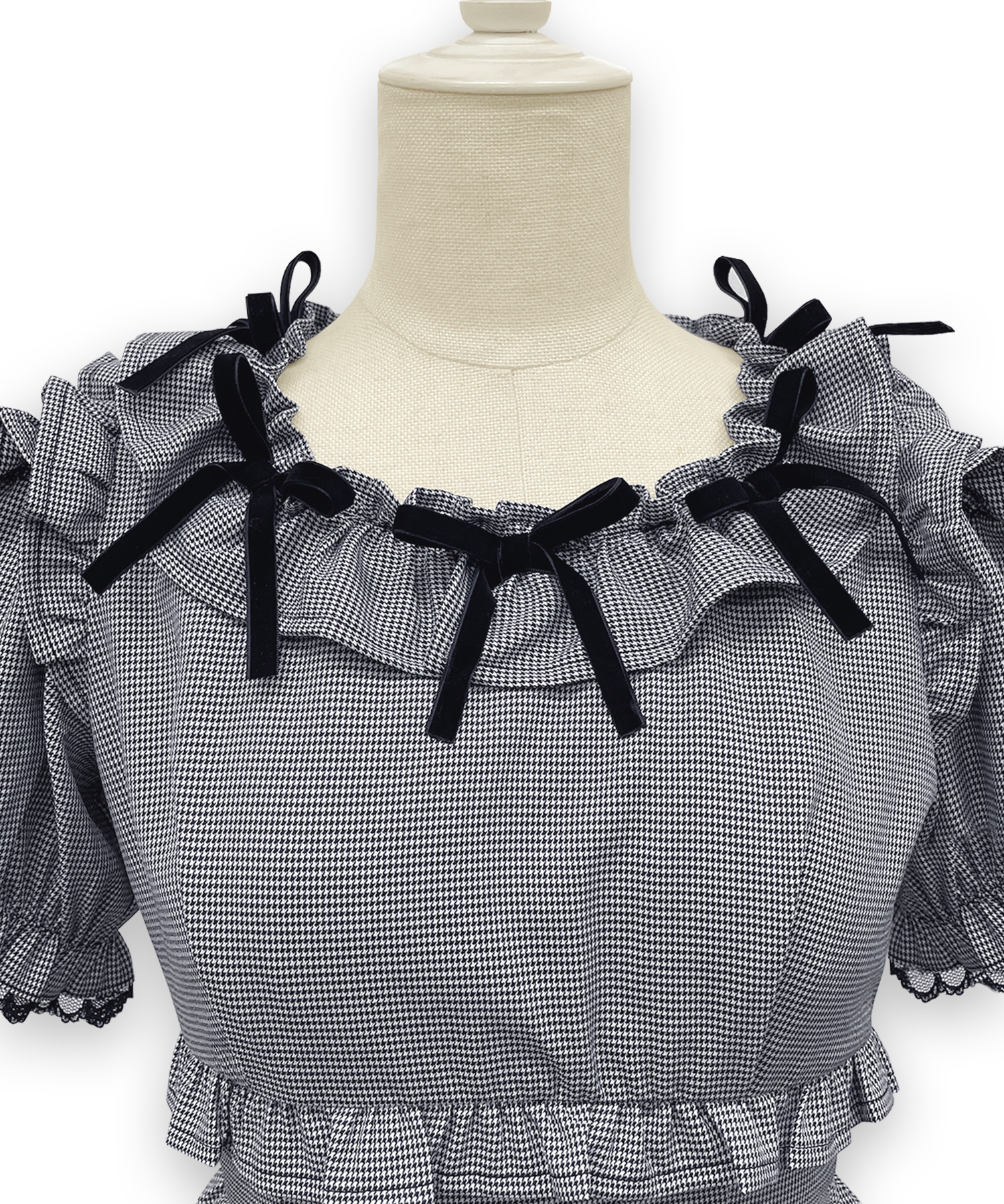 ベロアリボンスクエアネックワンピース