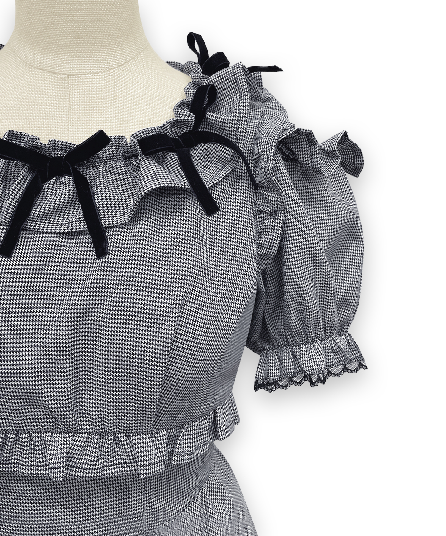 ベロアリボンスクエアネックワンピース