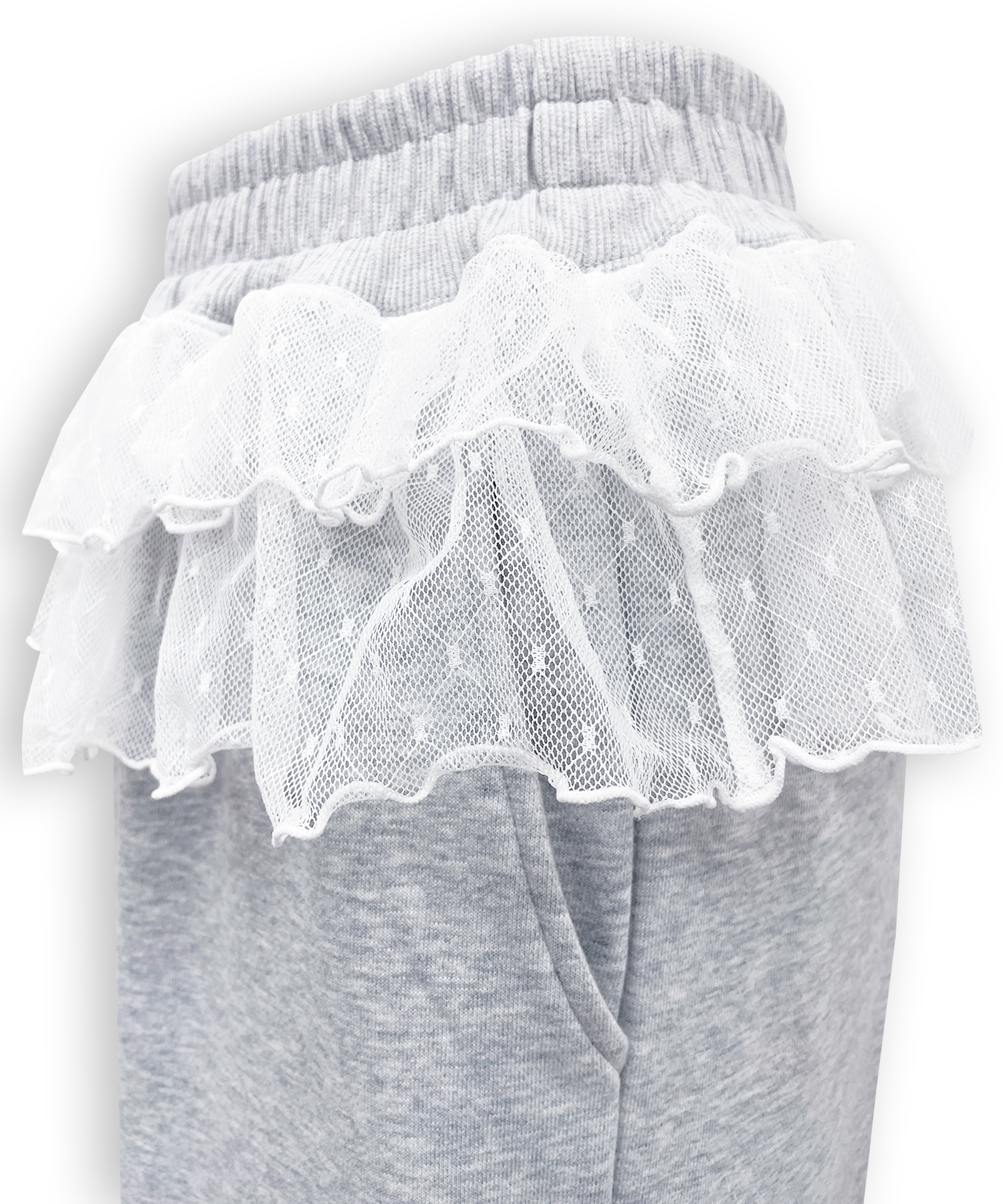 チュールフリルスウェットパンツ