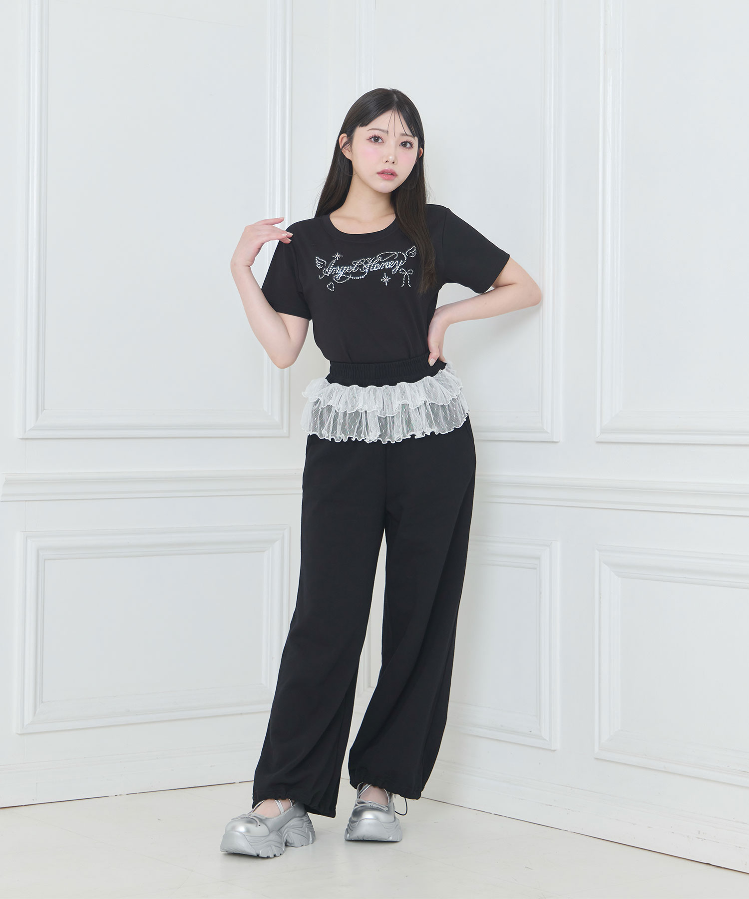 fiction tokyo ❤︎ フリルスウェットパンツ フリルスウェットパンツ /Frill Sweat Pants | FICTION TOKYO