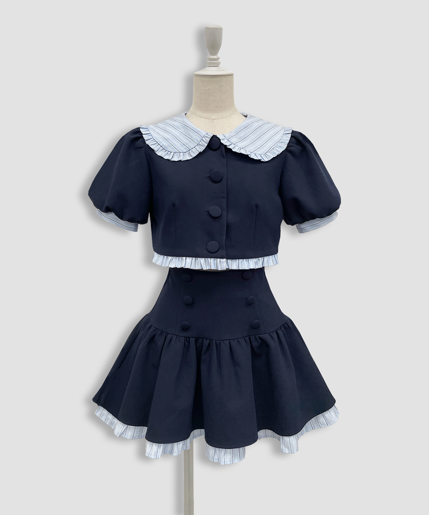 Sugar ストライプバニーセットアップ XS ストライプスイッチングセットアップ – BUNNY APARTMENT