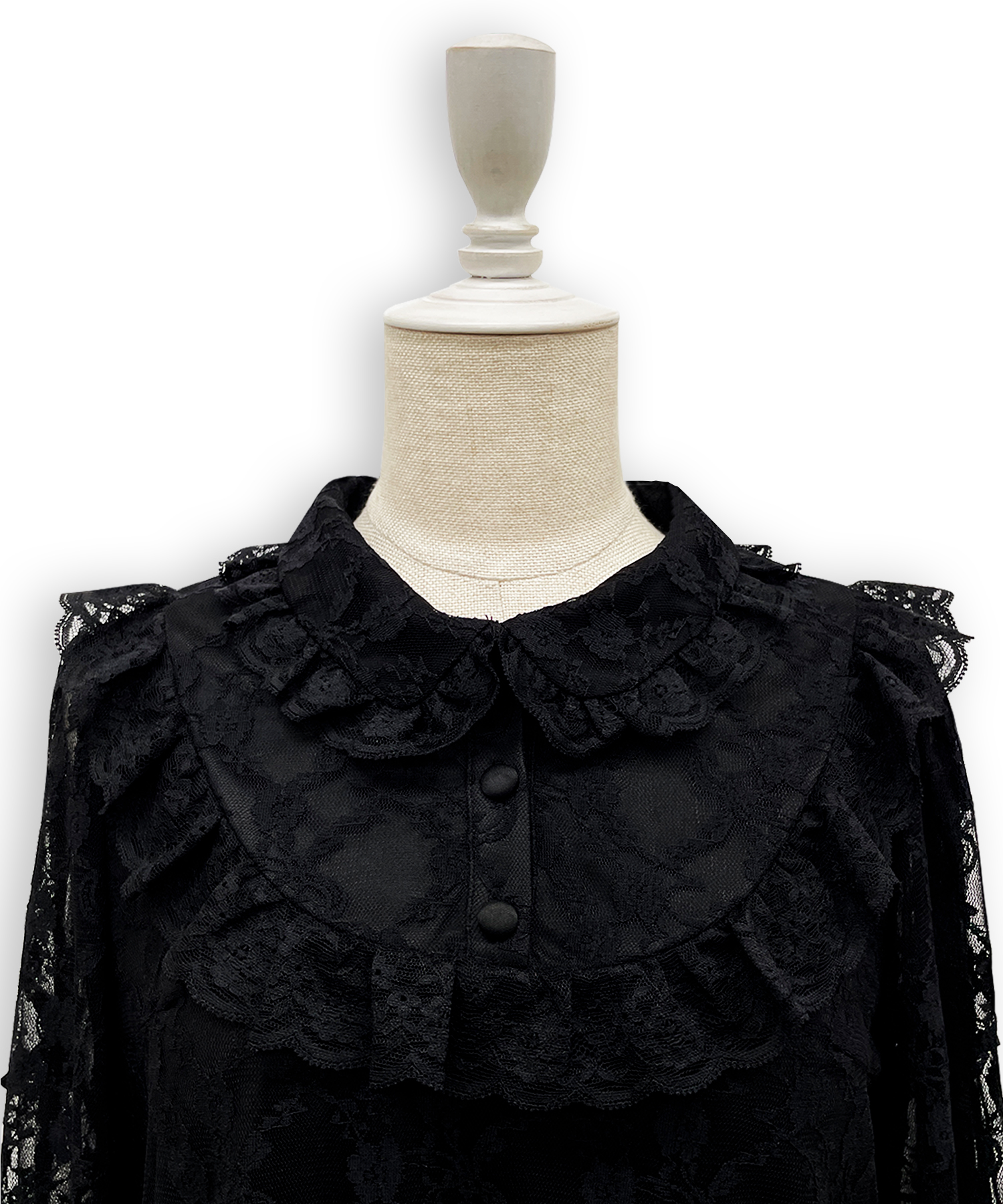 袖リボンレースブラウス