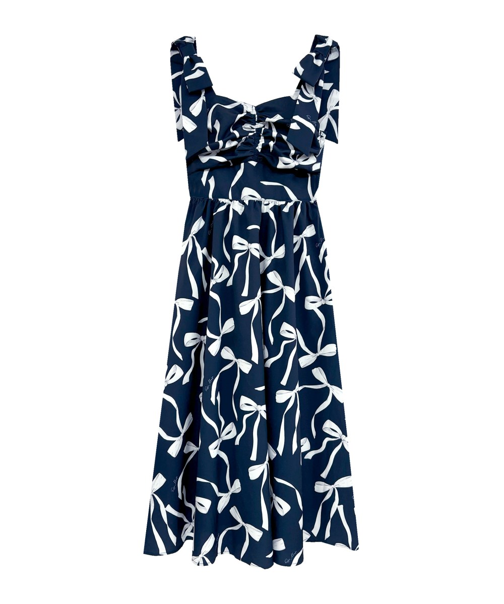 ribbon pattern cami dress