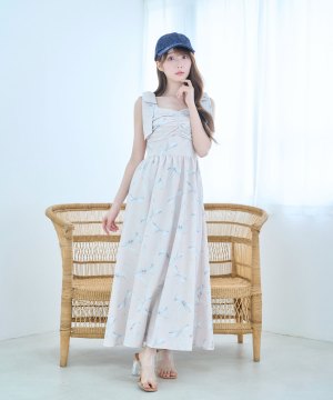 ribbon pattern cami dress