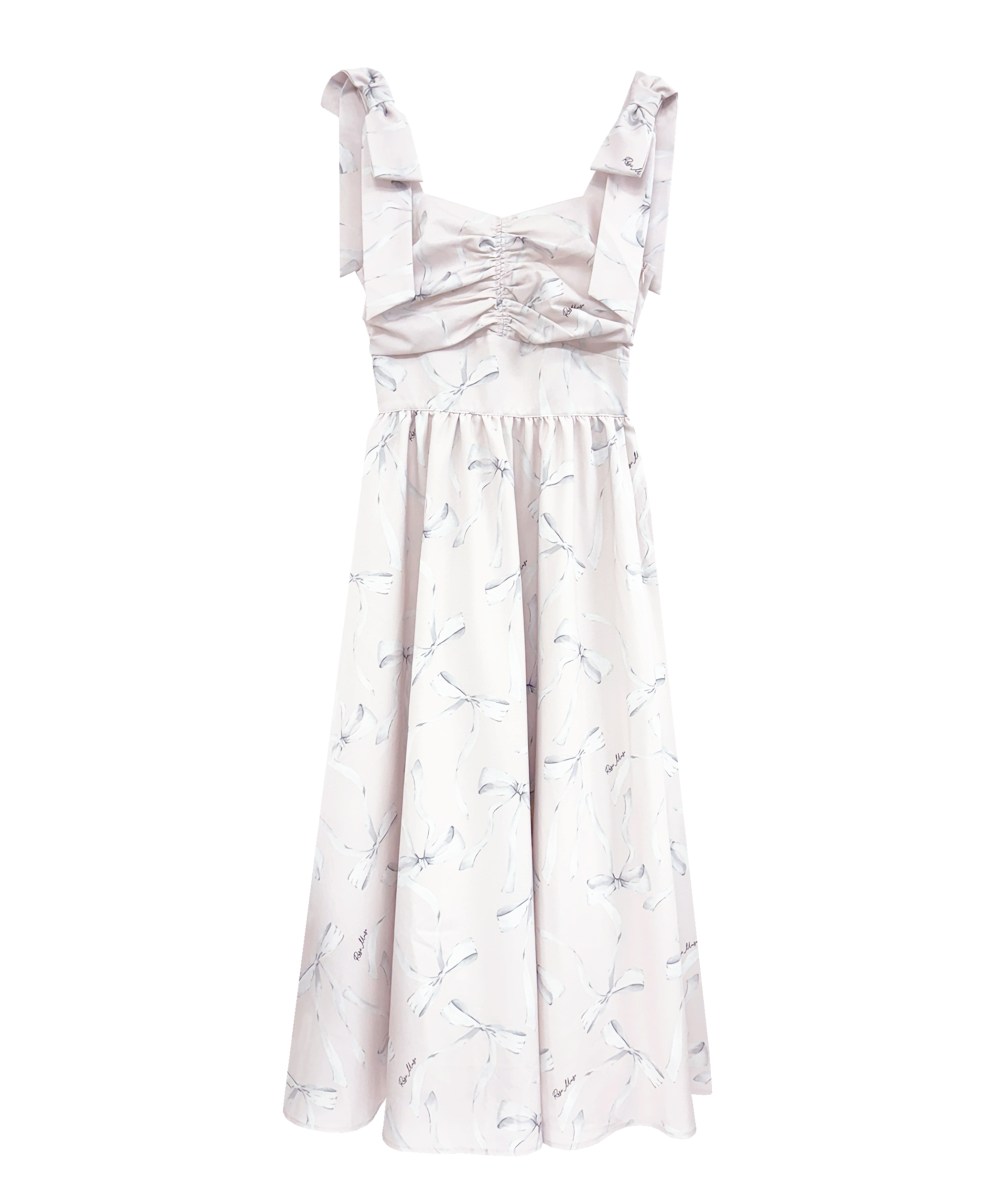 ribbon pattern cami dress