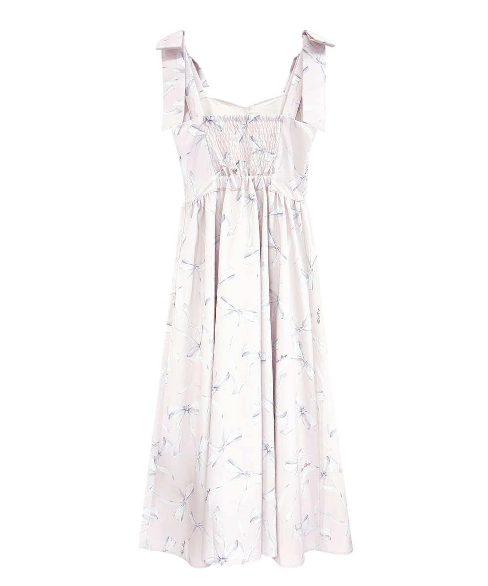 ribbon pattern cami dress