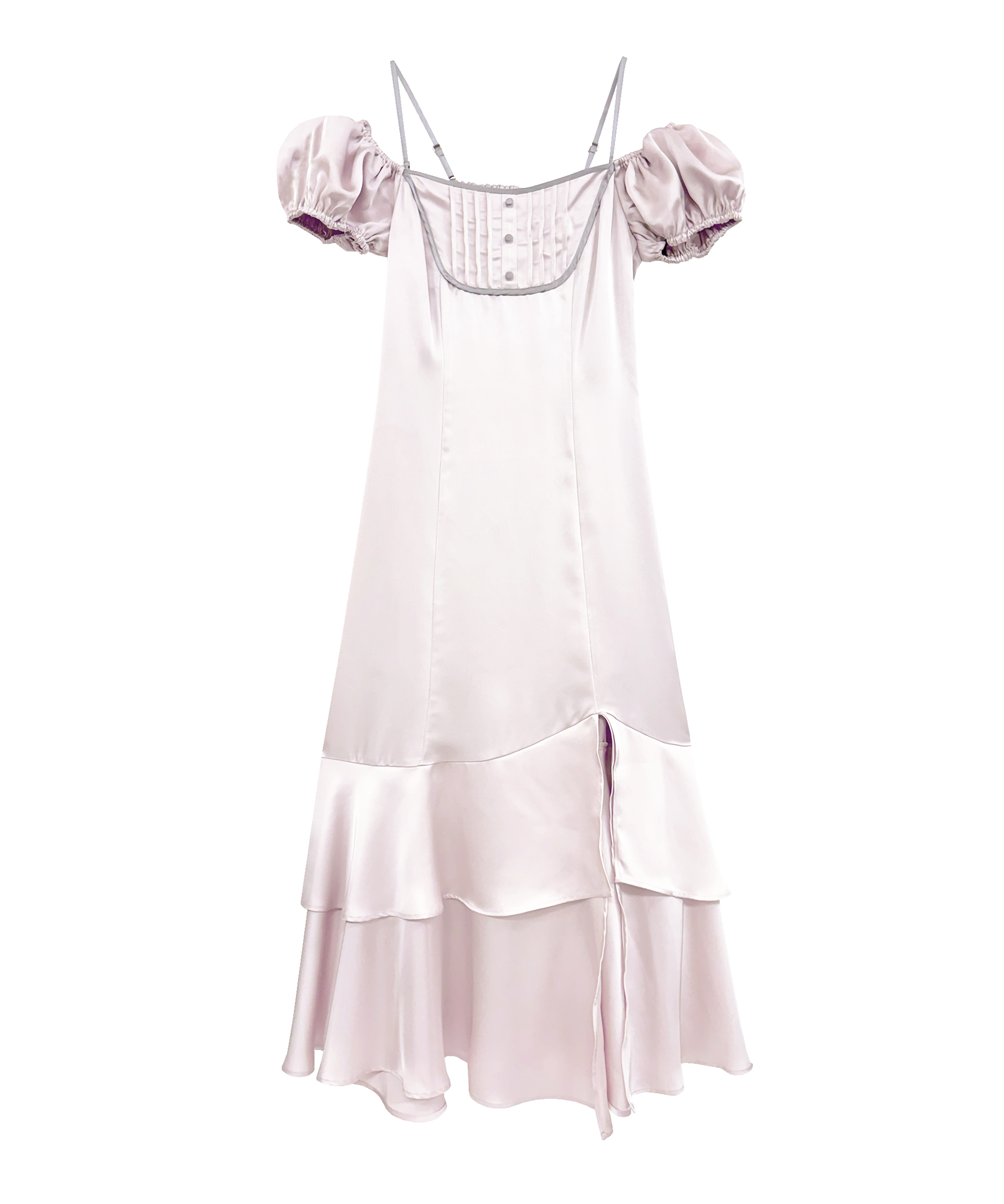 irrehem o/s satin dress – BUNNY APARTMENT