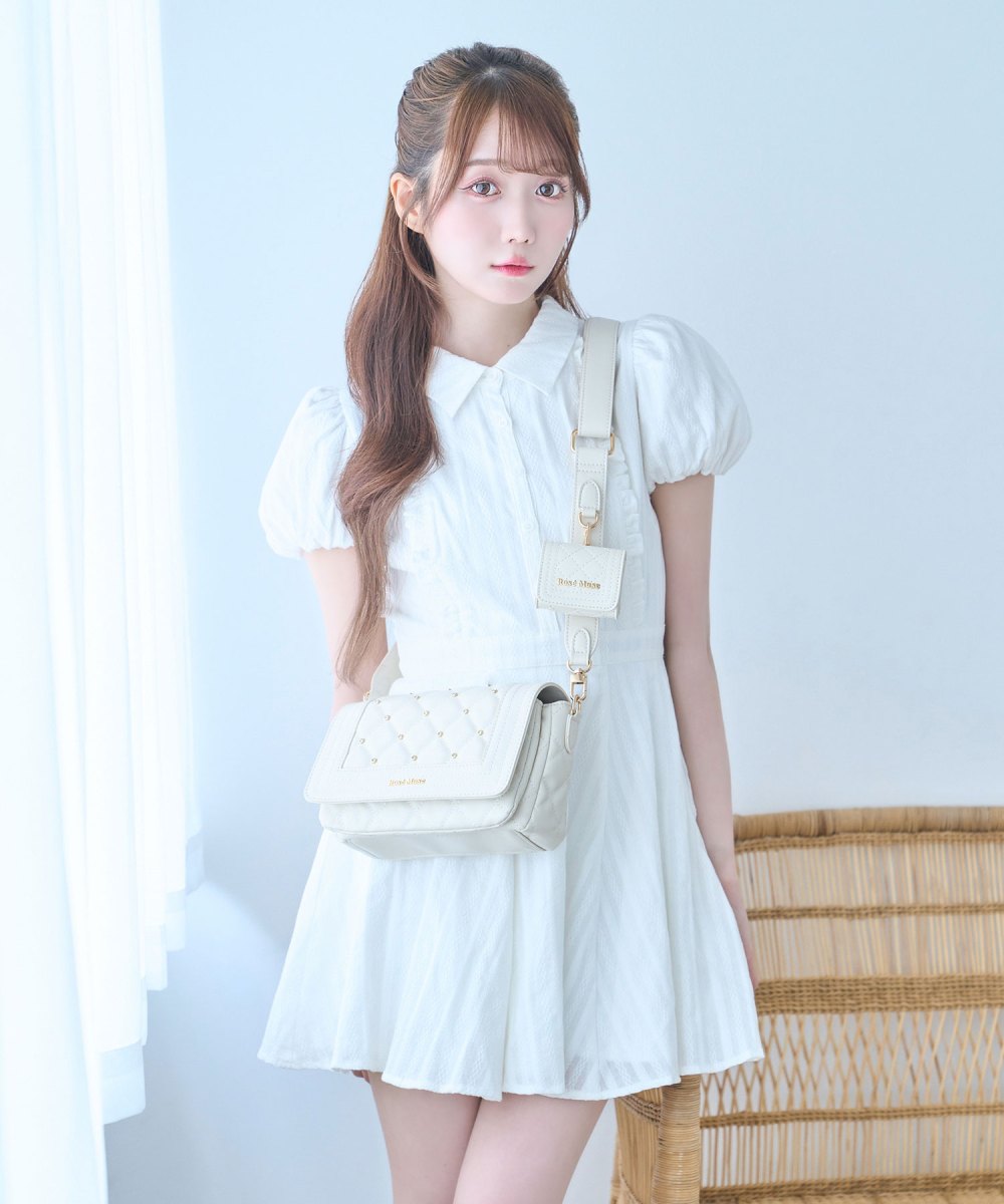 cotton lace flare mini onepiece