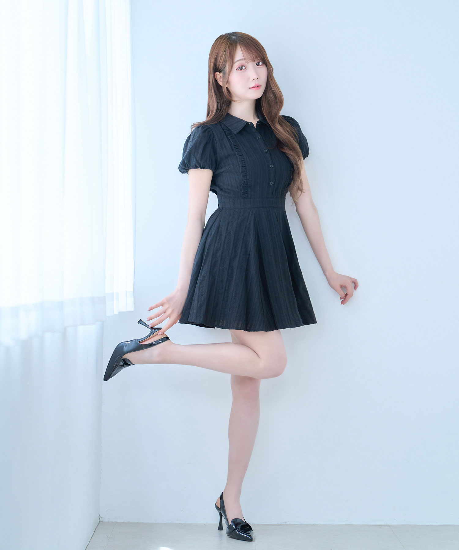 ZEROPLANET★韓国★人気★Flory Lace-up Flare Dress 2色 Single's Inferno 2 Shin Seul-ki Inspired Dress 005 Free