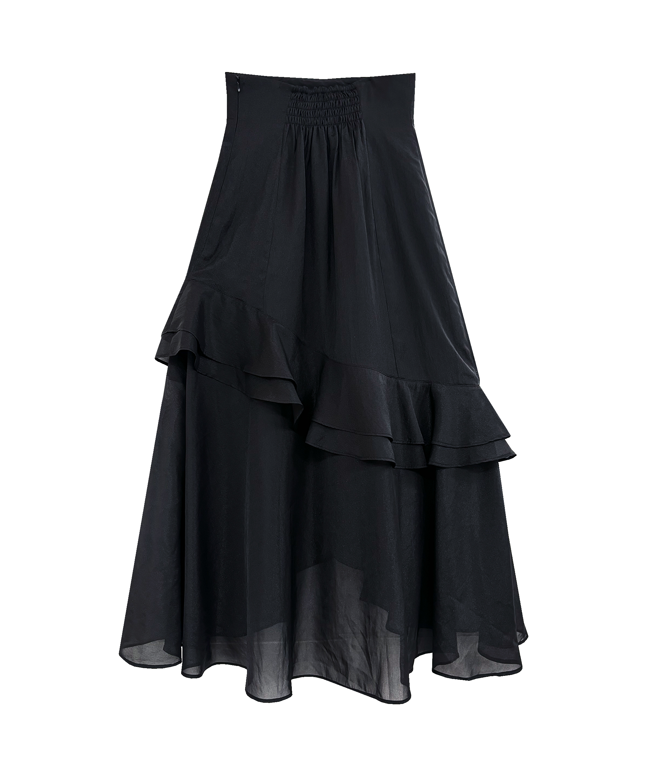 ★chemehc★BOW UNBALANCED SKIRT (BLACK CHECK)★韓国送料込 UNFOLK CLASSIC” Enshu bokujyu coating madras c