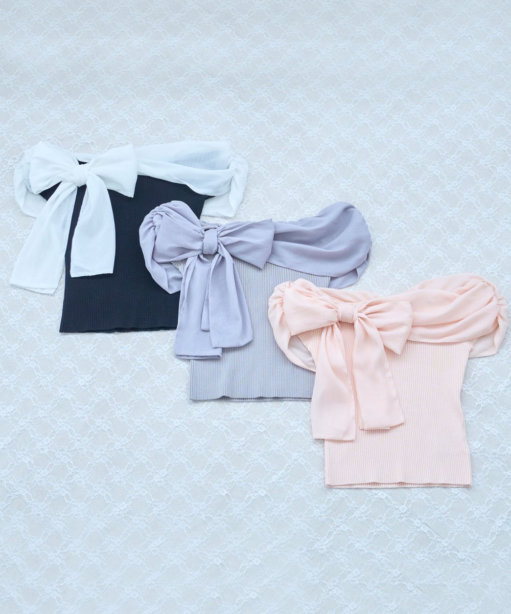 airly ribbon off shoulder tops